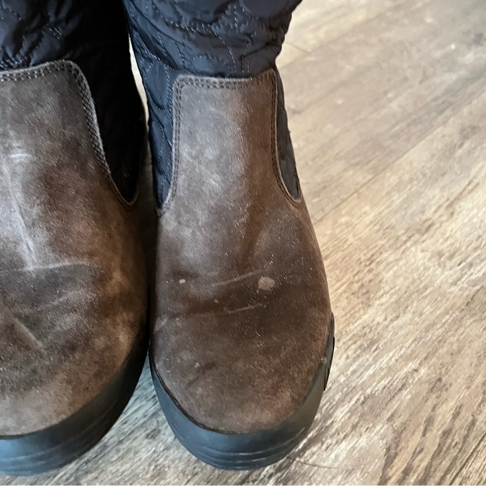 Coach Talen Boots with Monogram Quilting Suede and Genuine Rabbit Fur Trim - Picture 10 of 13